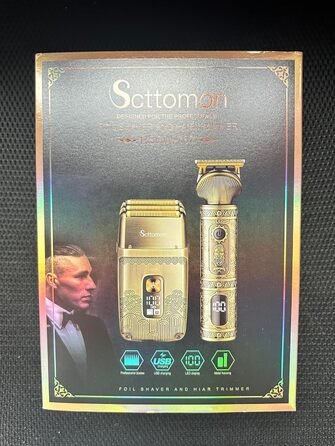 Електрична машинка для стрижки волосся та бороди Scttomon T-Blade, акумуляторна бритва-тример для чоловіків, комплект для грумінгу з прецизійним тримером