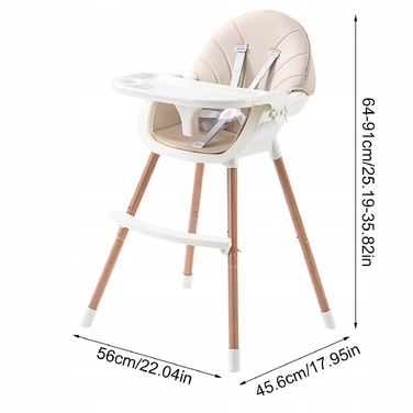 Стілець для годування Omna, 91 x 56 x 45,6 см