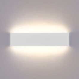 Світильник настінний LED Lightess 16W для сходів, білий, IP44, алюміній, холодне світло, сучасний дизайн для вітальні, спальні, коридору