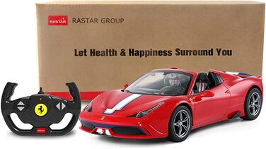 Радіокерований автомобіль Rastar Ferrari 458 Special A, червоний кабріолет 1:14 з автоматичним відкриттям/закриттям