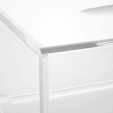 Акрилова коробка для серветок HIIMIEI з магнітною кришкою, прозора, 25×13×9 см — для ванної, спальні, авто, офісу