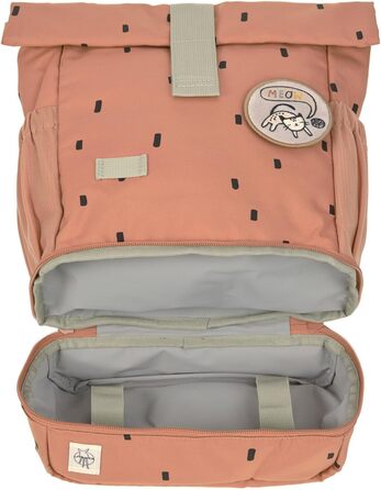 Дитячий рюкзак LÄSSIG Rolltop з нагрудним ременем, водовідштовхувальний, 11 л, карамельний колір, Happy Prints