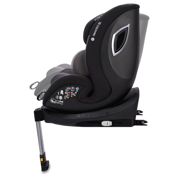 Дитяче автокрісло Osann Hero360 SL i-Size з поворотом, із опорою, Reboarder, 40-105 см, Twill Navy