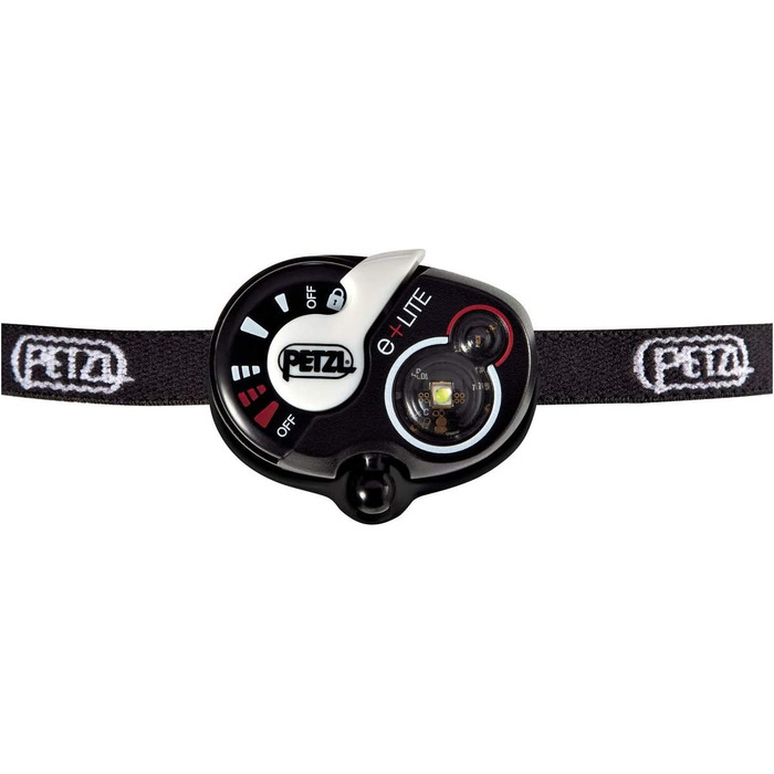 Ліхтар Petzl E+Lite E02 P3 чорний/червоний, аварійний налобний ліхтар