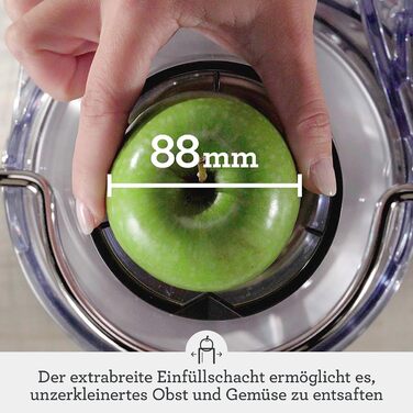 Соковижималка Sage Nutri Juicer Cold Plus XL з широкою горловиною, нержавіюча сталь, 88 мм, преміум якість