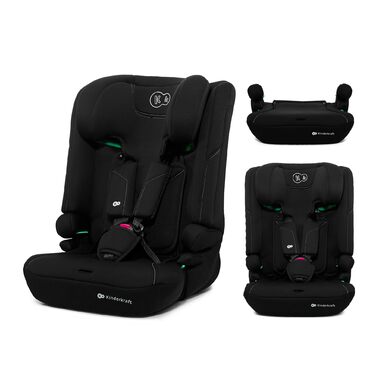 Автокрісло Kinderkraft I-COMFY 76-150 см, Регульоване, Чорне. Система Easy Grow, 5-точкові ремені безпеки, Легке встановлення