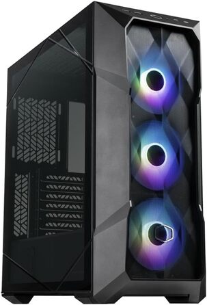 Корпус Cooler Master MasterBox TD500 Mesh V2 E-ATX, чорний, з тессельованою сіткою, 3×120 мм ARGB-вентилятори, скляна бокова панель, USB Type-C 10 Гбіт/с, знімна верхня кришка, мід-тауер