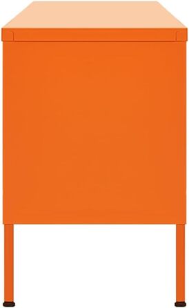 vidaXL ТБ тумба з 2 ґратчастими дверцятами, сталева, антрацит, 105x35x50 см – низький комод, телевізійна тумба, меблі для вітальні