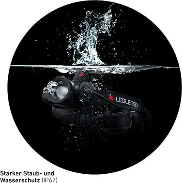 Налобний ліхтар Ledlenser H15R Core, 2500 люмен, LED, акумуляторний, IP67, фокусування, USB-зарядка
