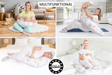 Подушка для вагітних Amilian XXL для сну та годування, U-подібна, з чохлом для бокового сну
