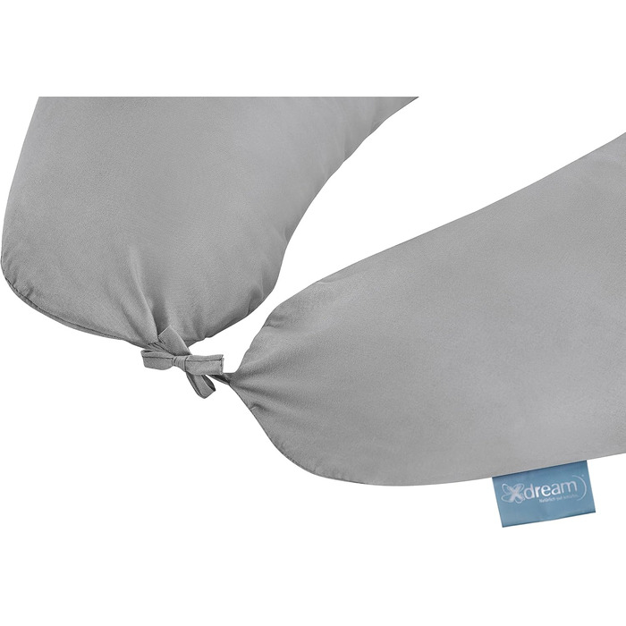 Подушка для вагітних та годування XXL 40x190 см XDREAM з мікрофібри, Öko-TEX, з бандажем для зав'язування, 60°C