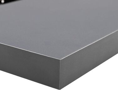 Полиця настінна WOLTU RG9315sz для CD, DVD, книг, офісу, вітальні, спальні, кухні, дерево, 120x22.9x3.8 см, темно-сіра