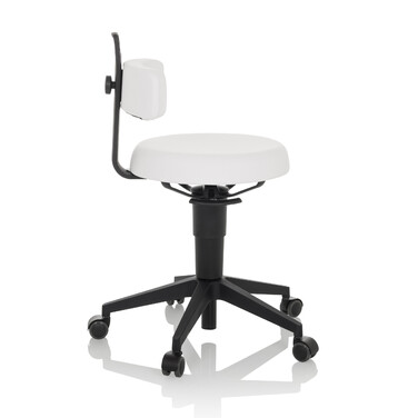 Робочий табурет / балансирне крісло TOP WORK FLEX PU white hjh OFFICE
