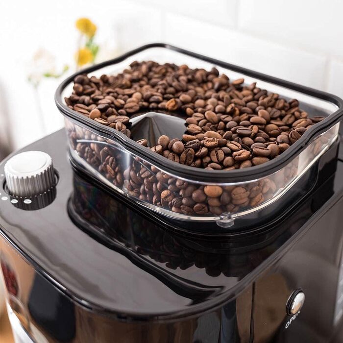 Кавоварка GASTROBACK Grind & Brew Pro Thermo, срібляста, чорна, з млином, термос, автоматична