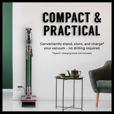 Тримач та стіна-органайзер TechOrbits для пилососів Dyson V11, V10, V8, V7 — док-станція з аксесуарами з алюмінію