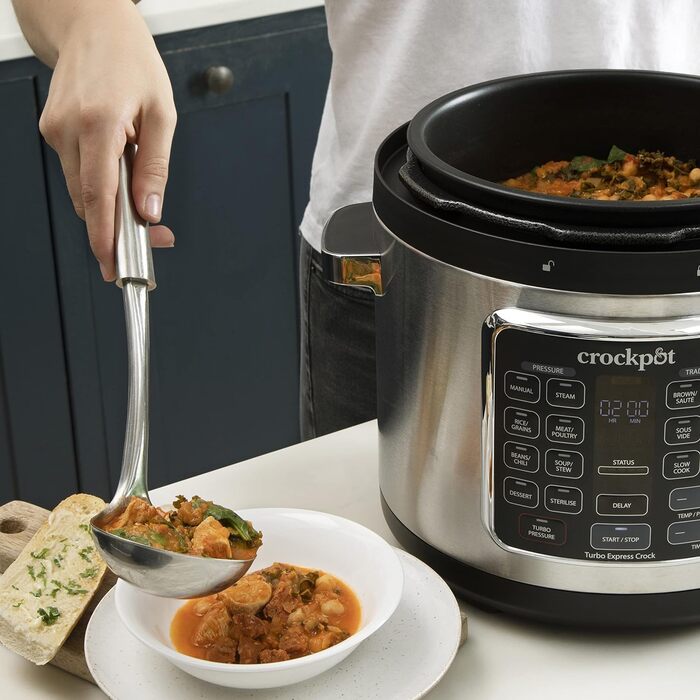 Мультиварка Crockpot Turbo Express 14-в-1, 5,6 л, скороварка, пароварка, шеф-гарячий, для 6+ осіб, модель CSC062X