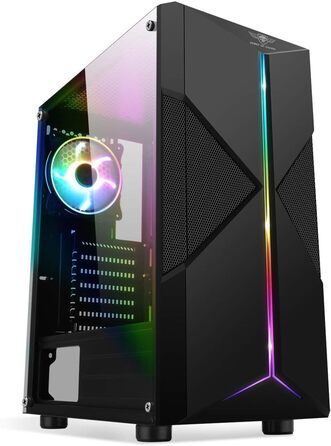 Корпус для ПК SPIRIT OF GAMER Clone III ARGB ATX/mATX/ITX, 4x120мм вентилятори, скляна бічна панель, металева сітка, сталь