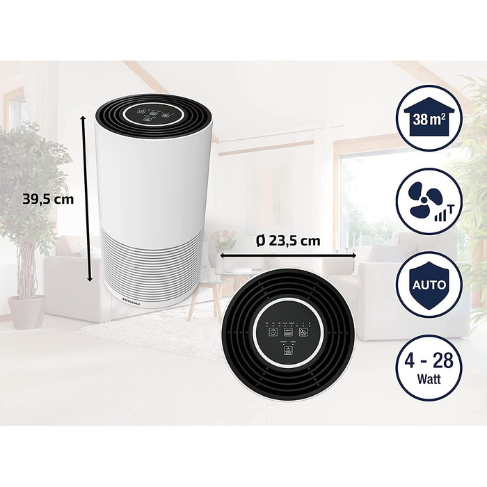 Повітряний очисник Soehnle AirFresh Clean 400 з 4-ступеневою системою очищення, Hepa та вугільним фільтром, UV-C світлом, для алергіків