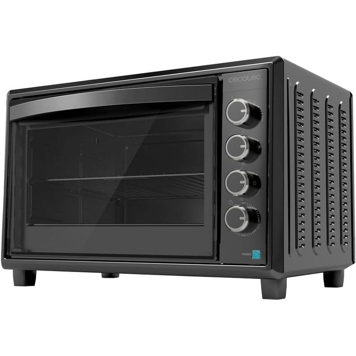 Конвекційна піч Cecotec 46 літрів Bake&Toast 4600 White Gyro. 2000 Вт, внутрішнє освітлення, 12 функцій, до 230°C, подвійне скло, з поворотним шампуром, білий (чорний, 60 л | 2200 Вт)