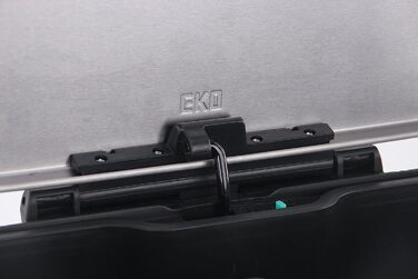 Сміттєвий бак EKO E-Cube 30 л з нержавіючої сталі, матовий, амортизатор, антивідбитки, фіксація пакета, срібний