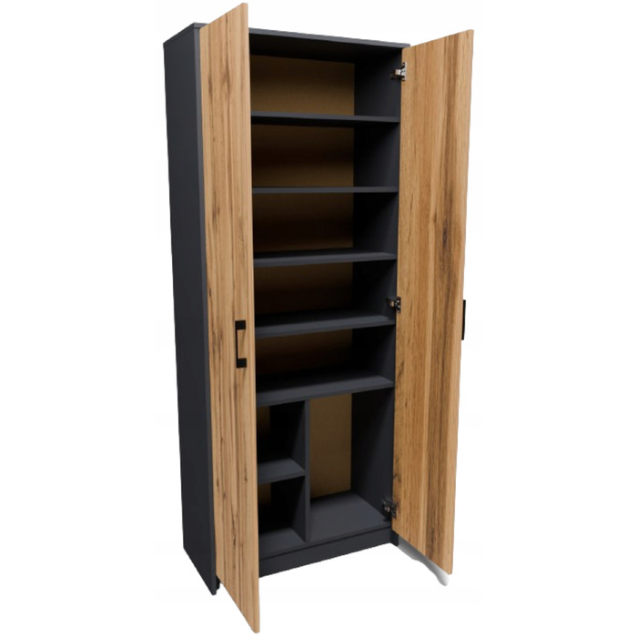 Стелаж Matkam 74 x 35,01 x 180 см, графіт
