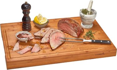 Дошка для нарізання та сервірування smokemax® з бамбука, 60x40x5 см