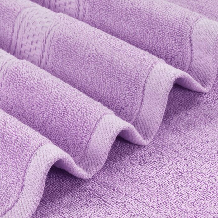 Рушники для ванної Utopia Towels, набір 4 шт, лаванда, 100% бавовна, 600 г/м², м'які та дуже вбираючі, швидко сохнуть, для щоденного використання