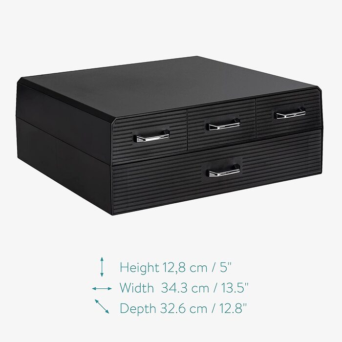 Тримач для капсул кави Navaris Nespresso для 96 капсул 34,3x12,8 см чорний