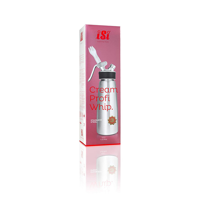 Сифон для вершків iSi Cream Profi Whip 0,5 л з нержавіючої сталі, для збивання вершків, професійний, під капсули iSi, для холодних страв, можна мити в посудомийці