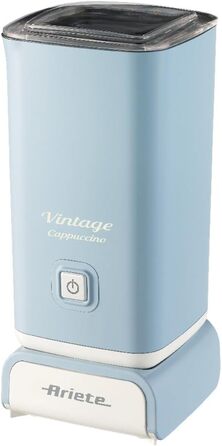Електричний спінювач молока Ariete Vintage Cappuccino 2878, 250 мл, 500 Вт, ретро-стиль, для капучино та гарячого шоколаду, блакитний