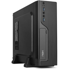 Корпус для ПК NOX LITE070 Mini-Tower з блоком живлення 500 Вт, USB 3.0, вентилятор 80 мм, підтримка Micro ATX/ITX, чорний, передня панель з шліфованим покриттям