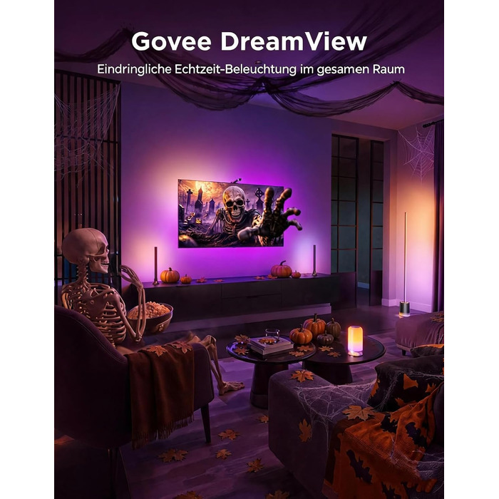 Розумна LED-підсвітка для телевізора Govee TV Backlight 3 Lite з Fish-Eye корекцією, для ТВ 55-65 дюймів (3.6м)