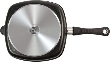 Гусятниця AMT Gastroguss 28x28 см, 5 см, BBQ-дно, знімна ручка, алюмінієва, антипригарне покриття Lotan, не для індукції