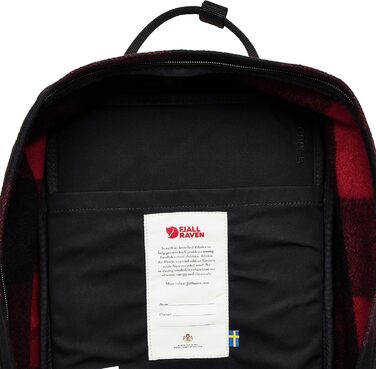 Рюкзак Fjällräven Kånken Re-Wool для ноутбука 15'' унісекс, червоний/чорний, 40x28x16 см