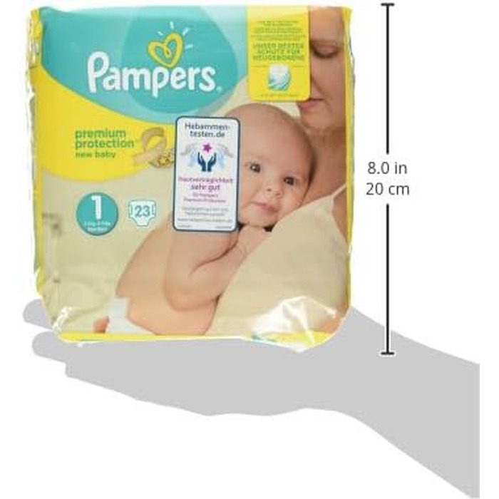Підгузки Pampers розмір 1 (2-5 кг), 100 шт (2 упаковки по 50 шт), місячний запас