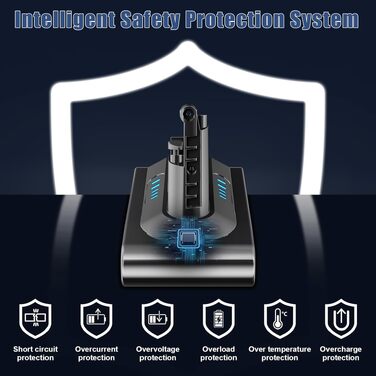 Акумулятор Li-ion V10 8000mAh/8.0Ah для пилососа Dyson V10 SV12 Animal Absolute Motörhead Fluffy Total Clean сіро-коричневий