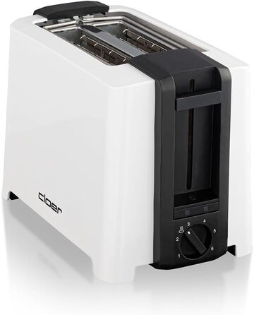 Тостер Cloer 3531 для 2 XXL тостів, 750-900 Вт, з функцією перевірки тосту, підставкою для булочок, розморожуванням, додатковим підйомом, білий