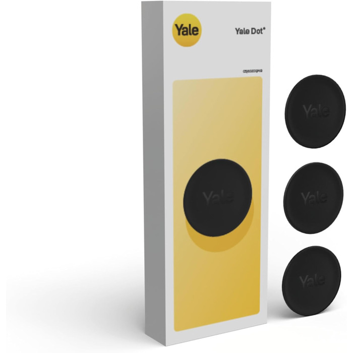 Розумний замок Yale Dot чорний, безключовий доступ, смартфон, віддалене керування, сумісний з Yale Linus Smart Lock L2, додаток Yale Home