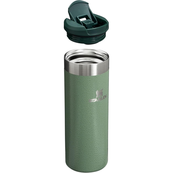 Термокружка Stanley Aerolight Transit 0.47L Hammertone Green - Збереження тепла до 6 годин, миється в посудомийній машині, для кави з собою, витримує протікання, сумісна з автомобільними тримачами