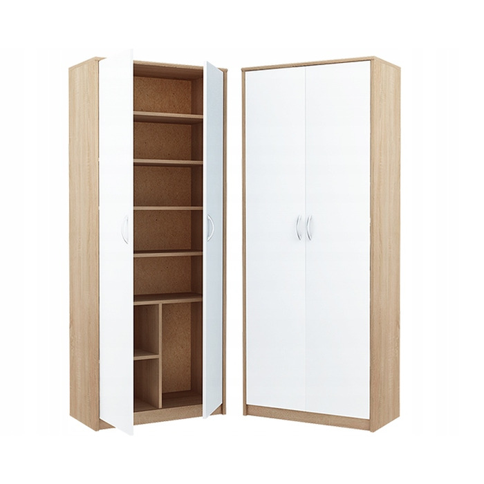 Шафа-гардероб Bestseller Patryk R004, 74x180x35 см, білий / дуб сонома