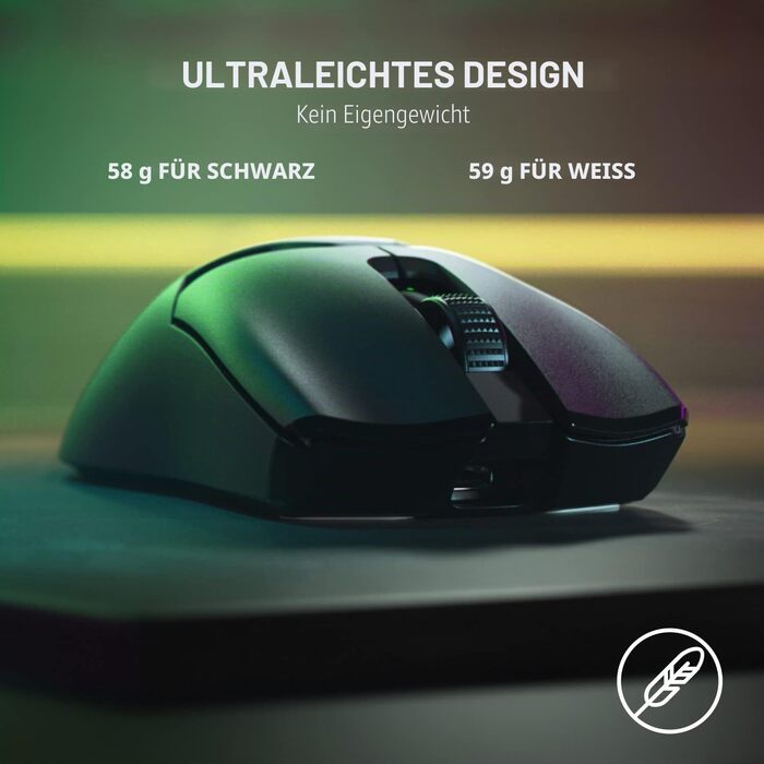 Ігрова миша Razer Viper Mini — ультралегка дротова миша (61г), оптичний сенсор 8500 DPI, перемикачі Razer Optical, кабель Speedflex, RGB Chroma