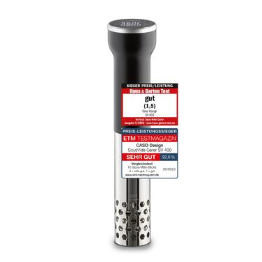 CASO SV400 Sous Vide Stick - Су-від прилад для приготування їжі, до 20л, IPX7