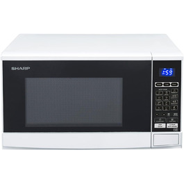Мікрохвильова піч SHARP R670W 2в1 з грилем, 20 л, 800 Вт, 1000 Вт гриль, 10 режимів, 13 автоматичних програм, таймер, біла