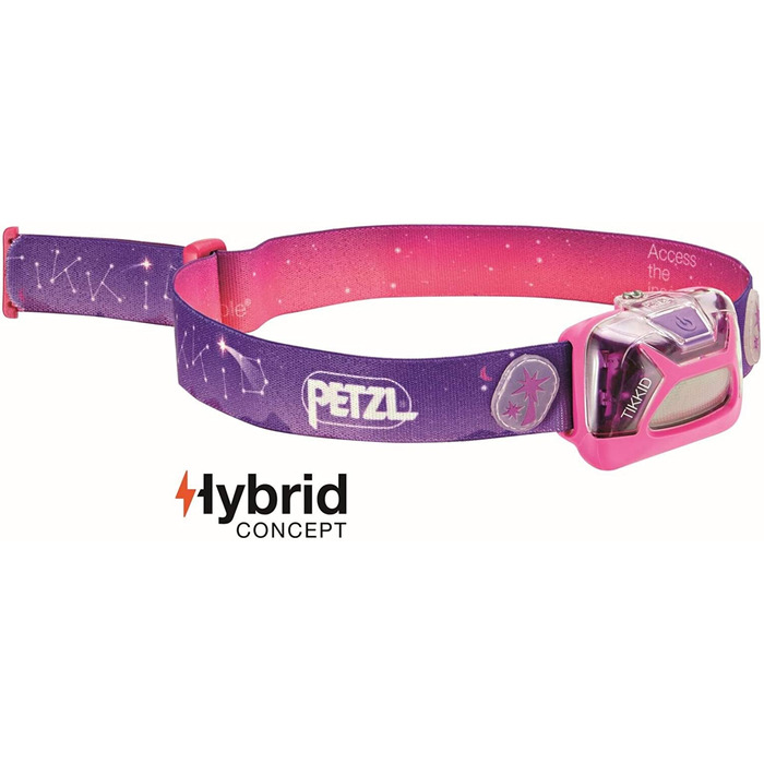Дитячий налобний ліхтар Petzl Tikkid рожевий з чохлом