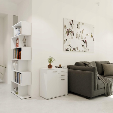Стелаж Matkam 80 x 190 x 25 см, білий