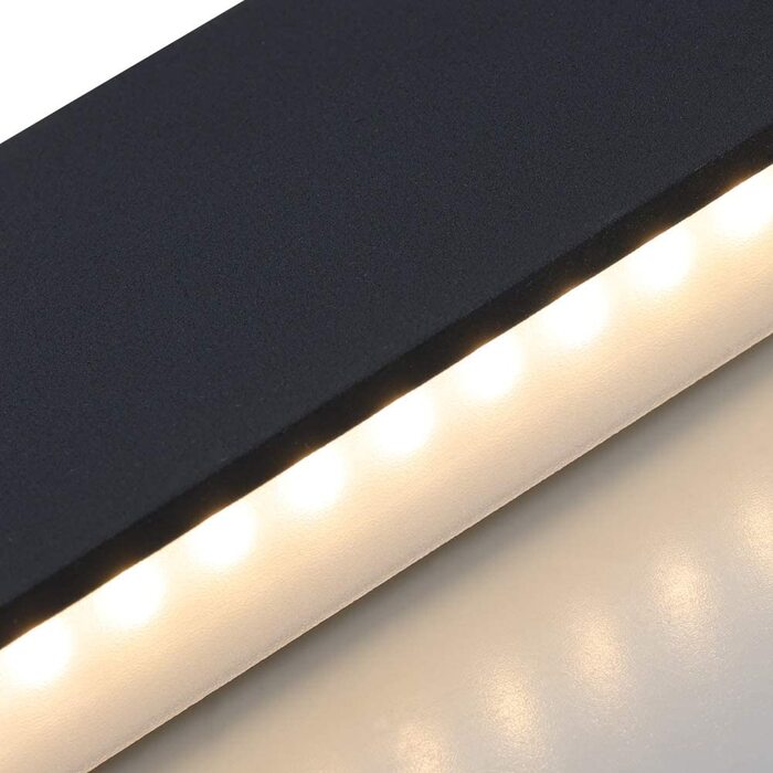 Світлодіодний настінний світильник Klighten 30W, 91 см, 3000 Лм, сучасна двостороння LED бра для спальні, вітальні, коридору, тепле біле світло 3000K, чорний