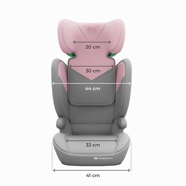 Дитяче автокрісло Kinderkraft I-SPARK 2 PRO (100-150 см), 2в1, i-Size, рожеве