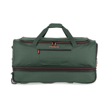 Дорожня сумка на колесах Travelite Basics Duffle L, 98-119 л, 70 см, Зелено-помаранчева