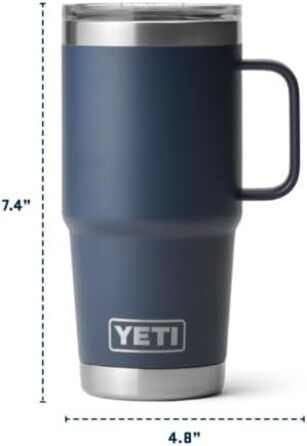 Термос YETI Rambler з кришкою Stronghold, чорний, 20 oz (591 ml)