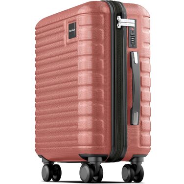 Валіза Travely XL з полікарбонату, велика (77 см, 100 л), містка валіза з жорстким корпусом, коліщами та TSA-замком, колір Rose Gold